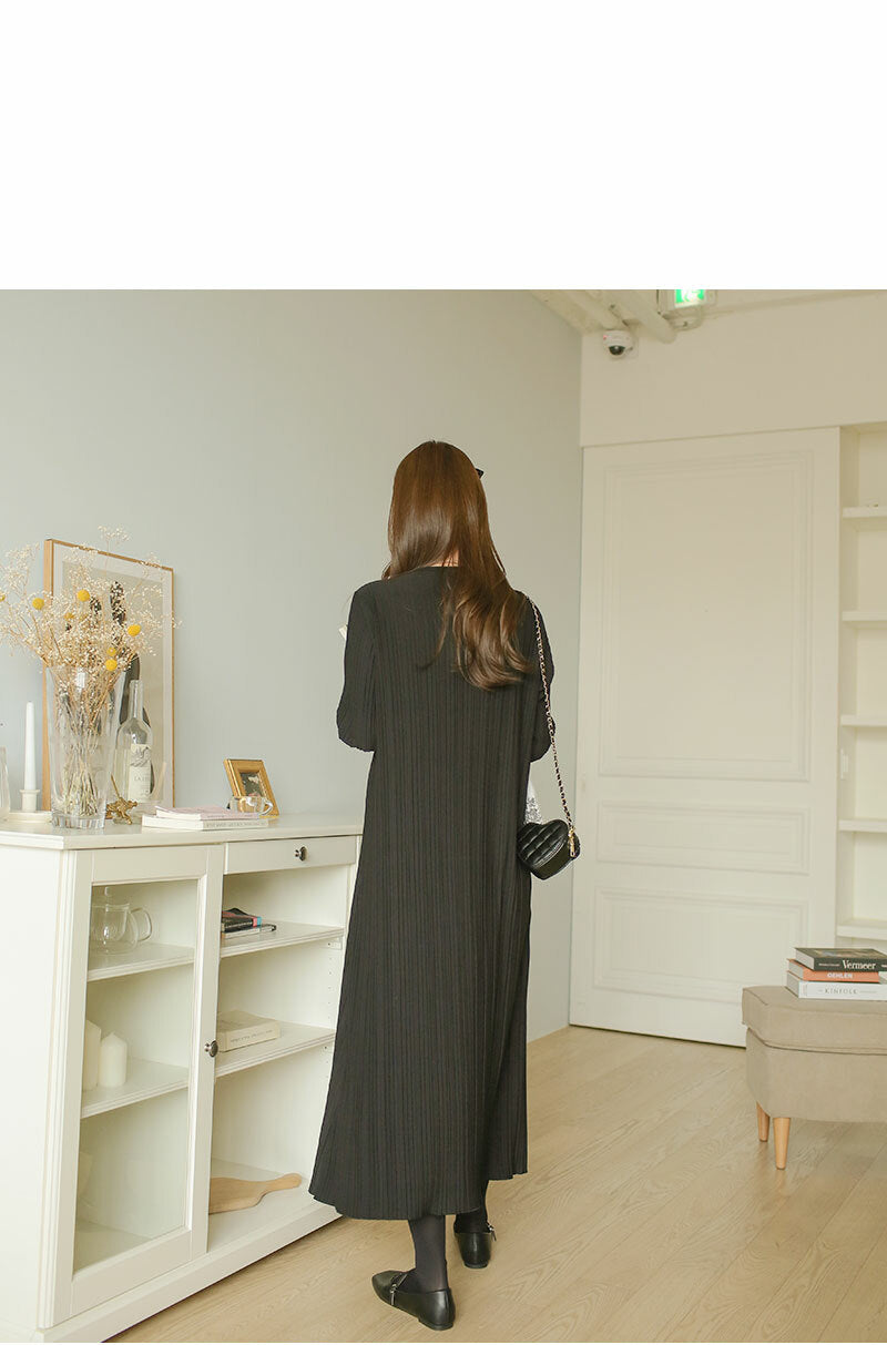 Plain Rib Maxi Dress