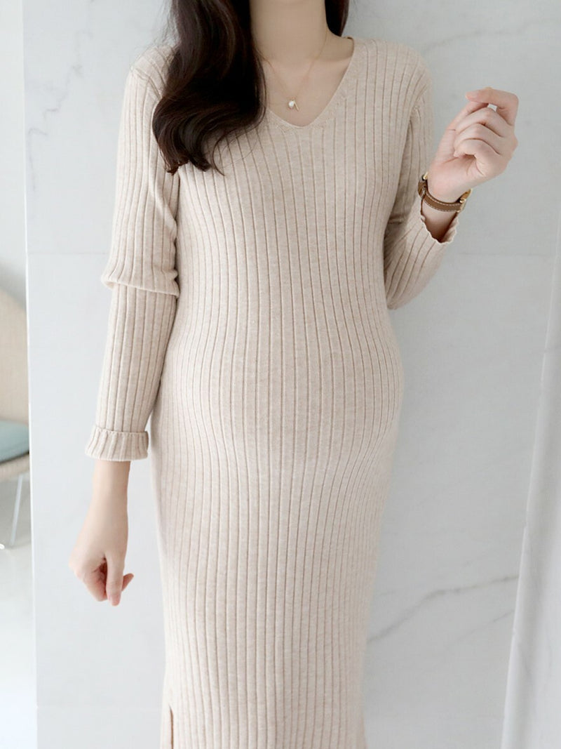 Thick Ribbed Knit Dress