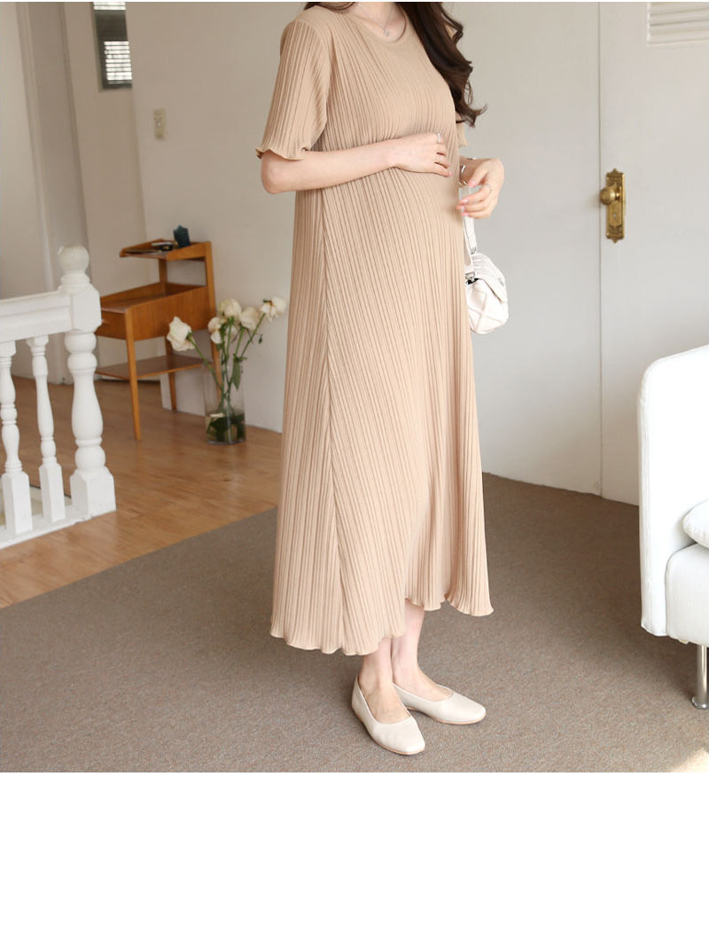 Plain Rib Maxi Dress