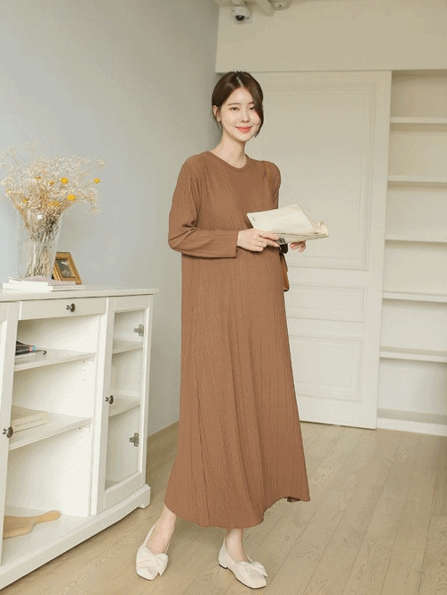 Plain Rib Maxi Dress