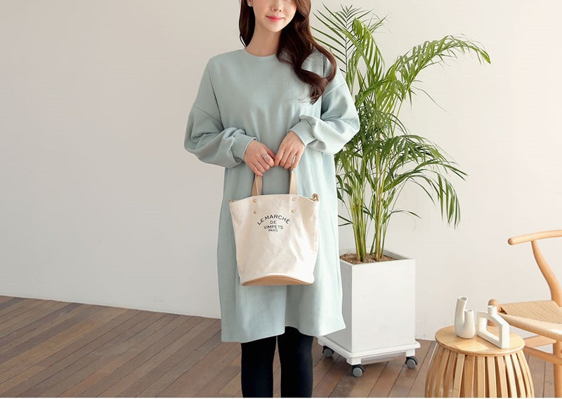 Plain Nursing Sweatshirt Dress