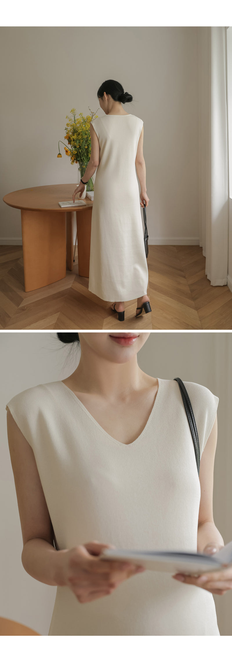Cooling Knit Shawl Cardigan Dress Two Piece Set