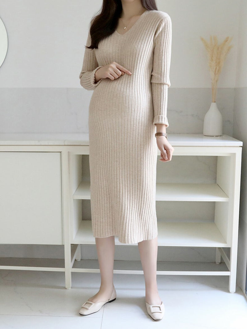Thick Ribbed Knit Dress