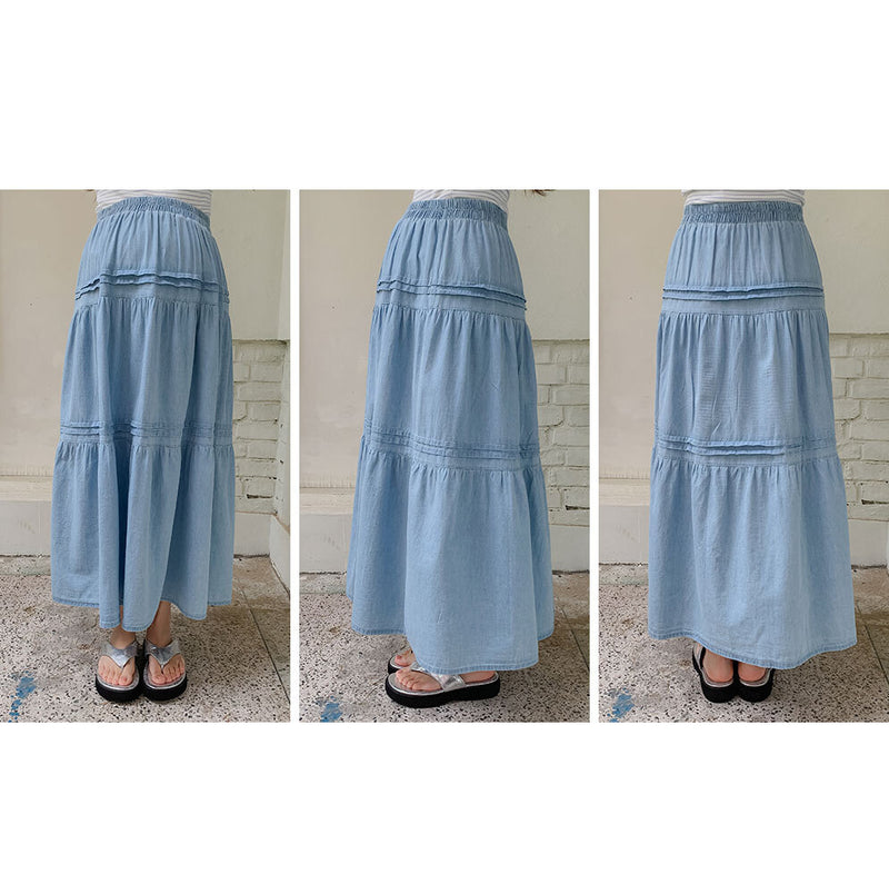Denim Layered Skirt