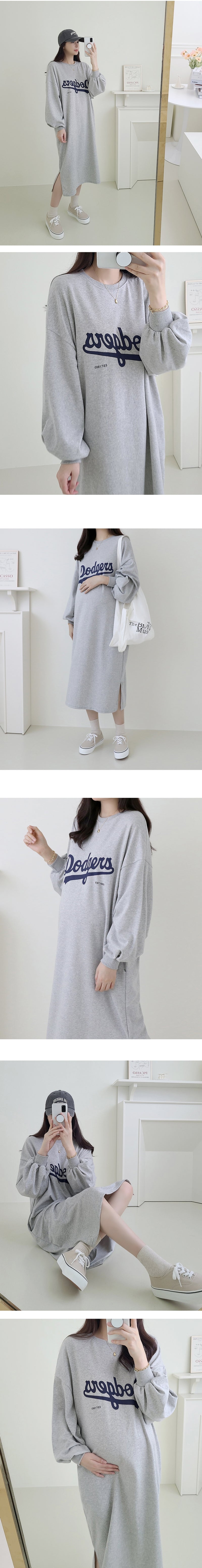 大學風撞色連身裙