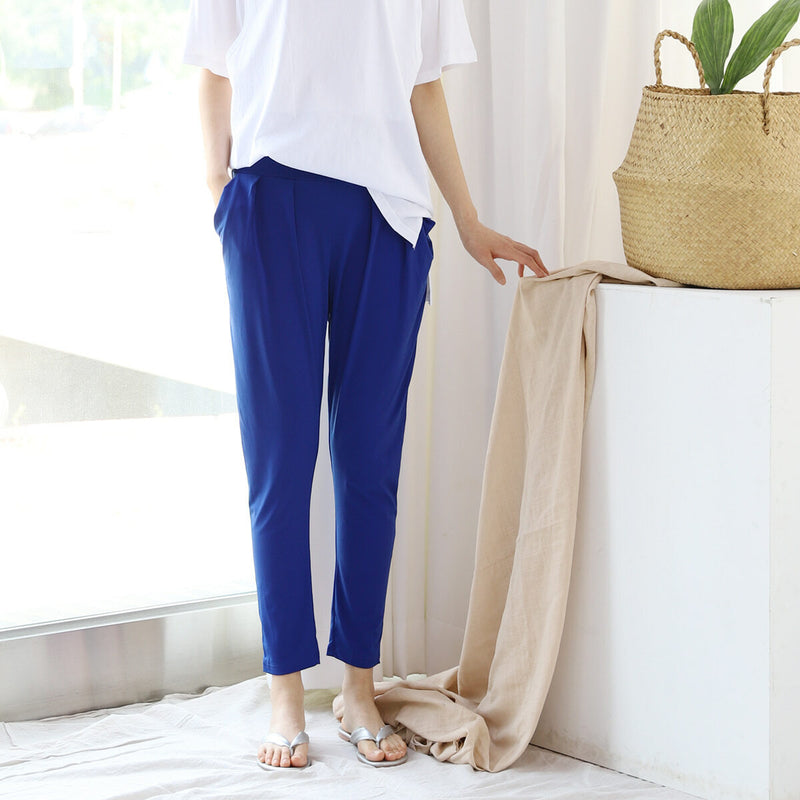 Plain Baggy Yoga Waistband Pants
