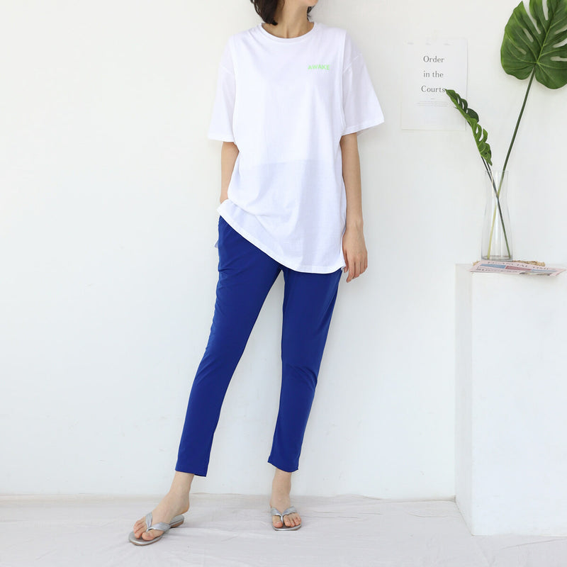 Plain Baggy Yoga Waistband Pants