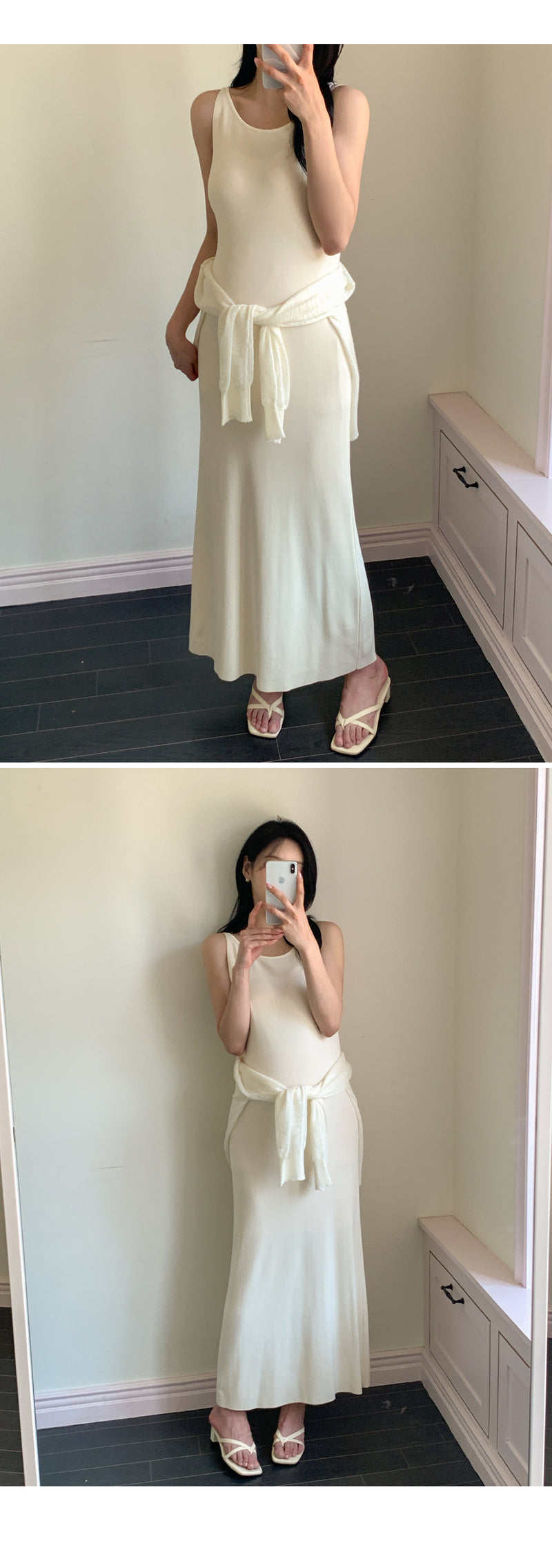 Stretch Slim-Fit Maxi Tank Dress