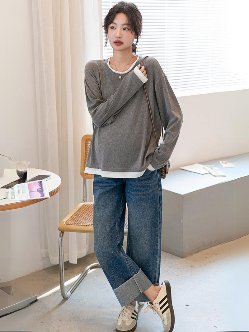 Cotton Layered-Look Top