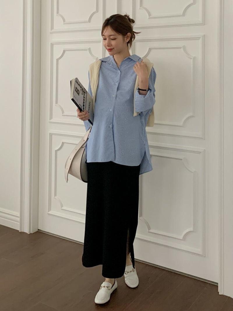 Slit Skirt with Yoga Waistband