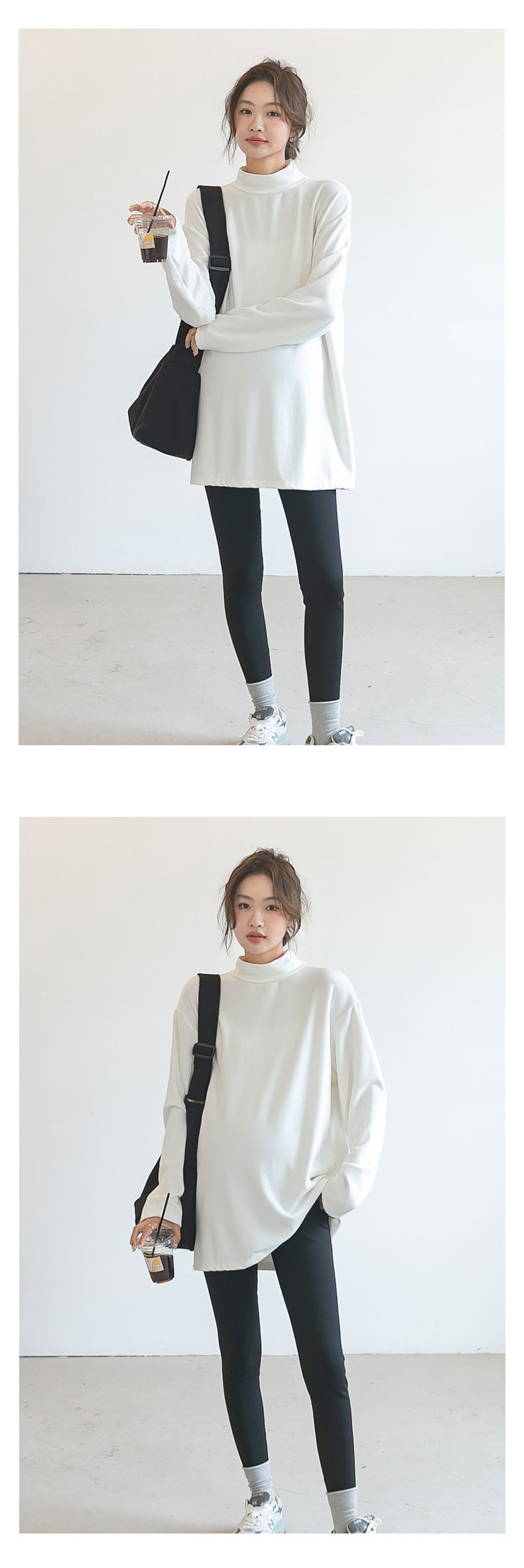 Plain Turtleneck Top