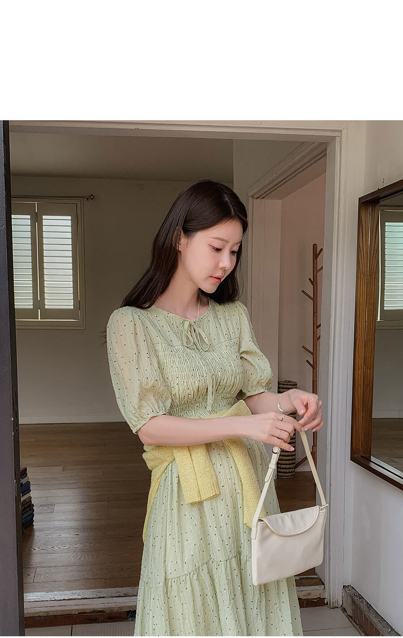 Greenery Smock Maternity Dress