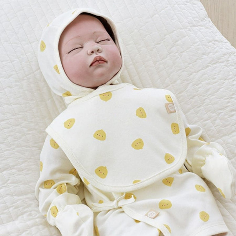 MMBP008 Baby&I 初生禮物套裝-小雞 (口水肩, 夾衣, 包被, 手套,娃娃襪套)