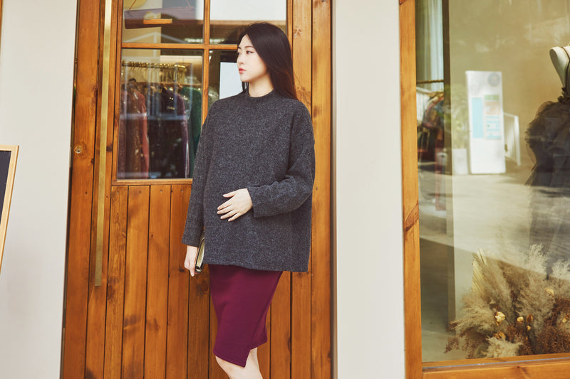 Brushed Asymmetrical Skirt with Yoga Waistband