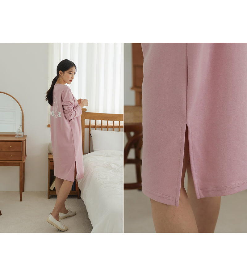 Cotton Bear Printed Nursing Dress
