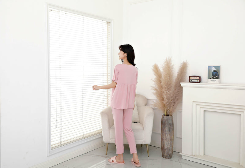 Ultrasoft Nursing Pajama Set with Yoga Waistband
