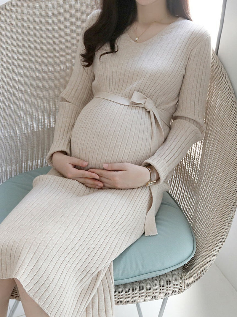 Thick Ribbed Knit Dress