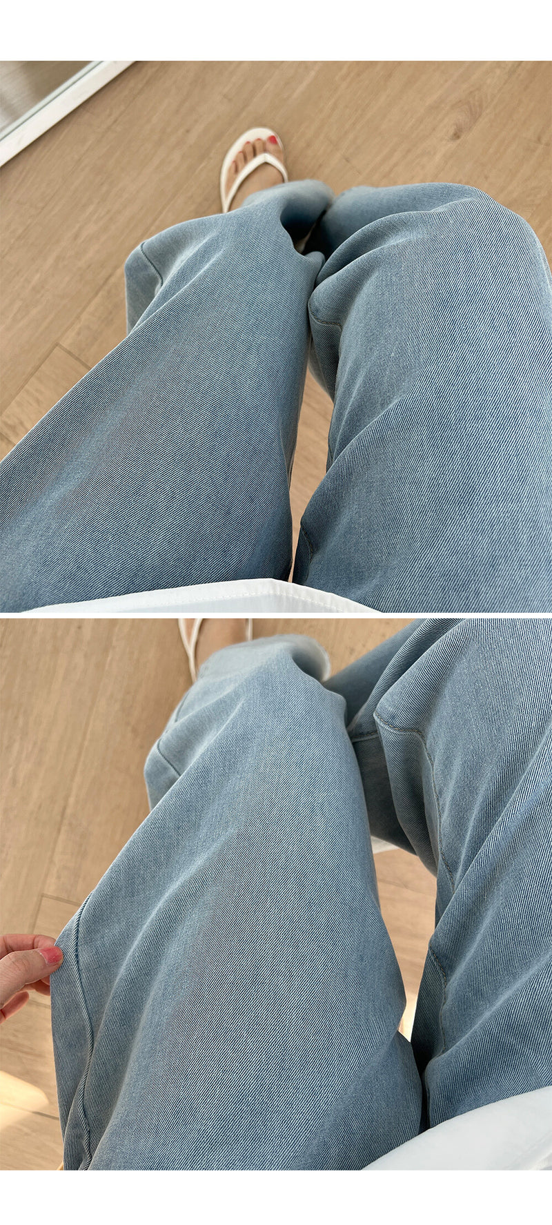 輕薄柔軟寬鬆牛仔褲