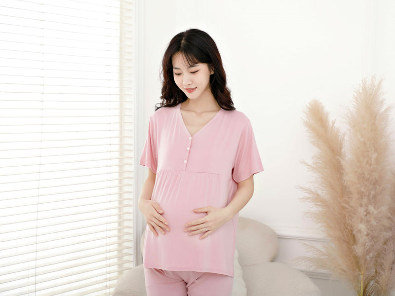 Ultrasoft Nursing Pajama Set with Yoga Waistband