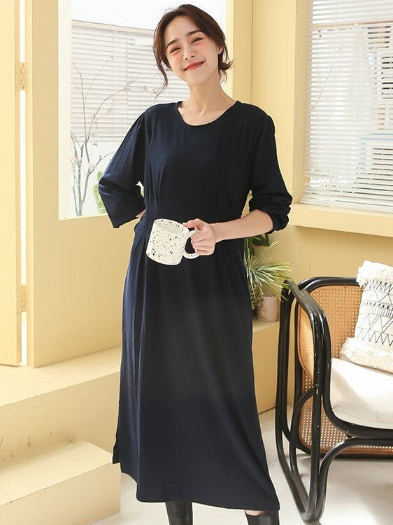 Plain Pintuck Nursing Dress