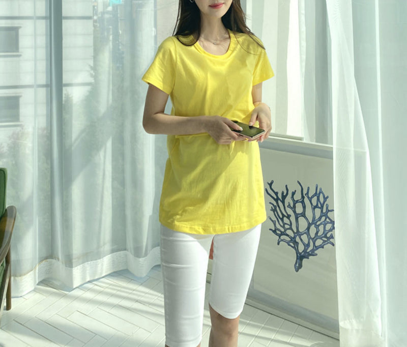 Cotton Pure Color Nursing Top