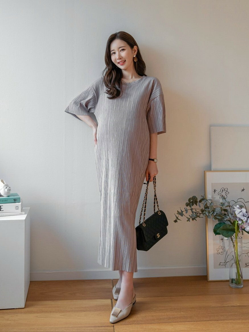 Pleated Midi Dress