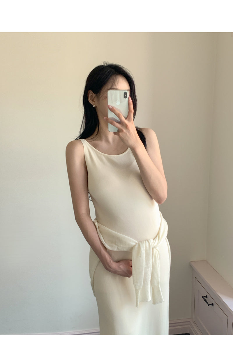 Stretch Slim-Fit Maxi Tank Dress