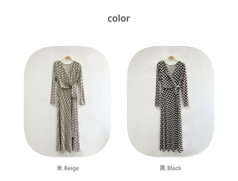 Woven Pattern Side Tie Dress