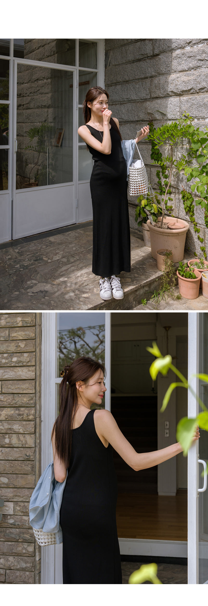 Stretch Slim-Fit Maxi Tank Dress