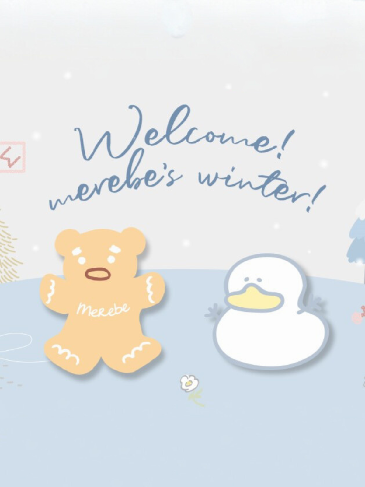 KRMB356 韓國 Merebe 初生包被/包巾-雪地小鴨 (冬)