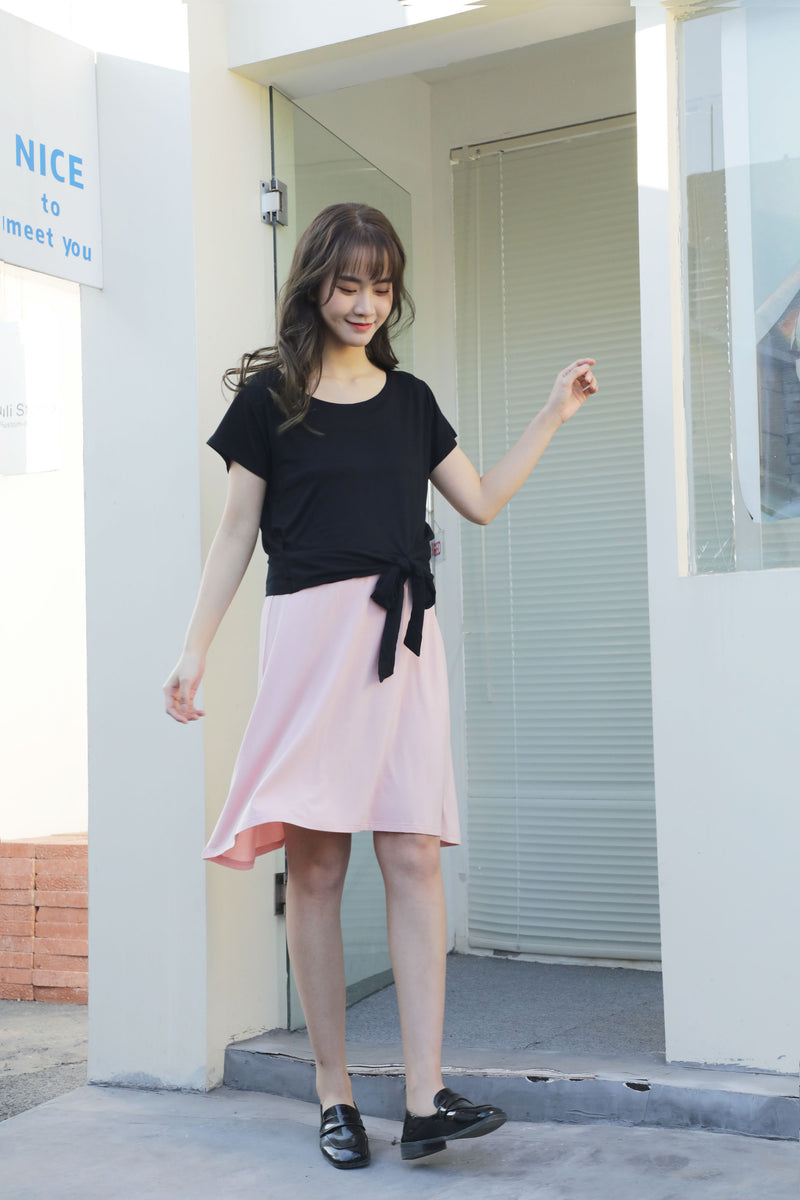 Two-Piece Contrasting Dress