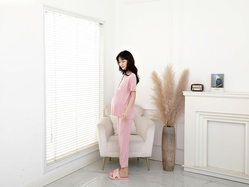 Ultrasoft Nursing Pajama Set with Yoga Waistband
