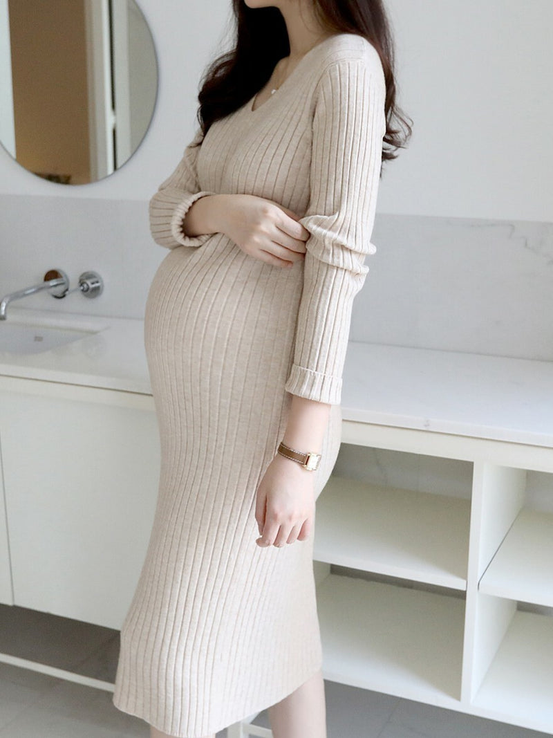 Thick Ribbed Knit Dress