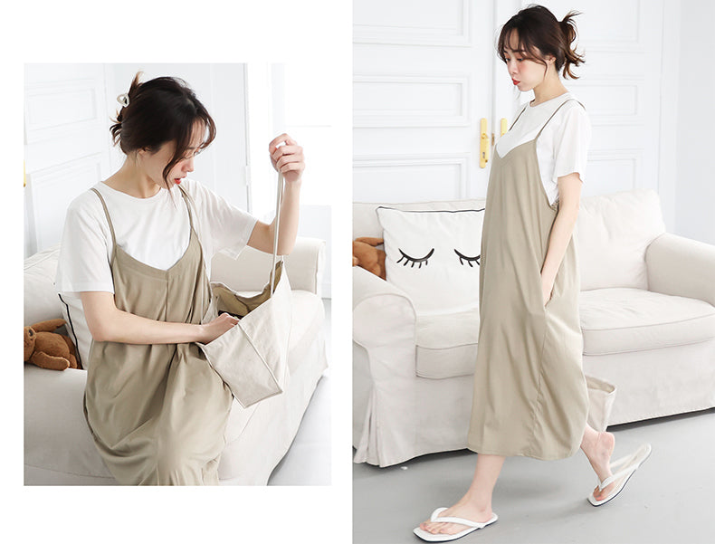 Cotton Nursing Top with Strap Dress