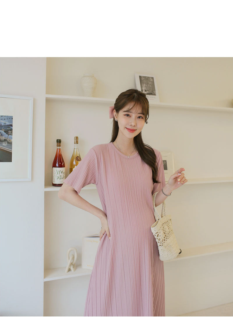 Plain Rib Maxi Dress