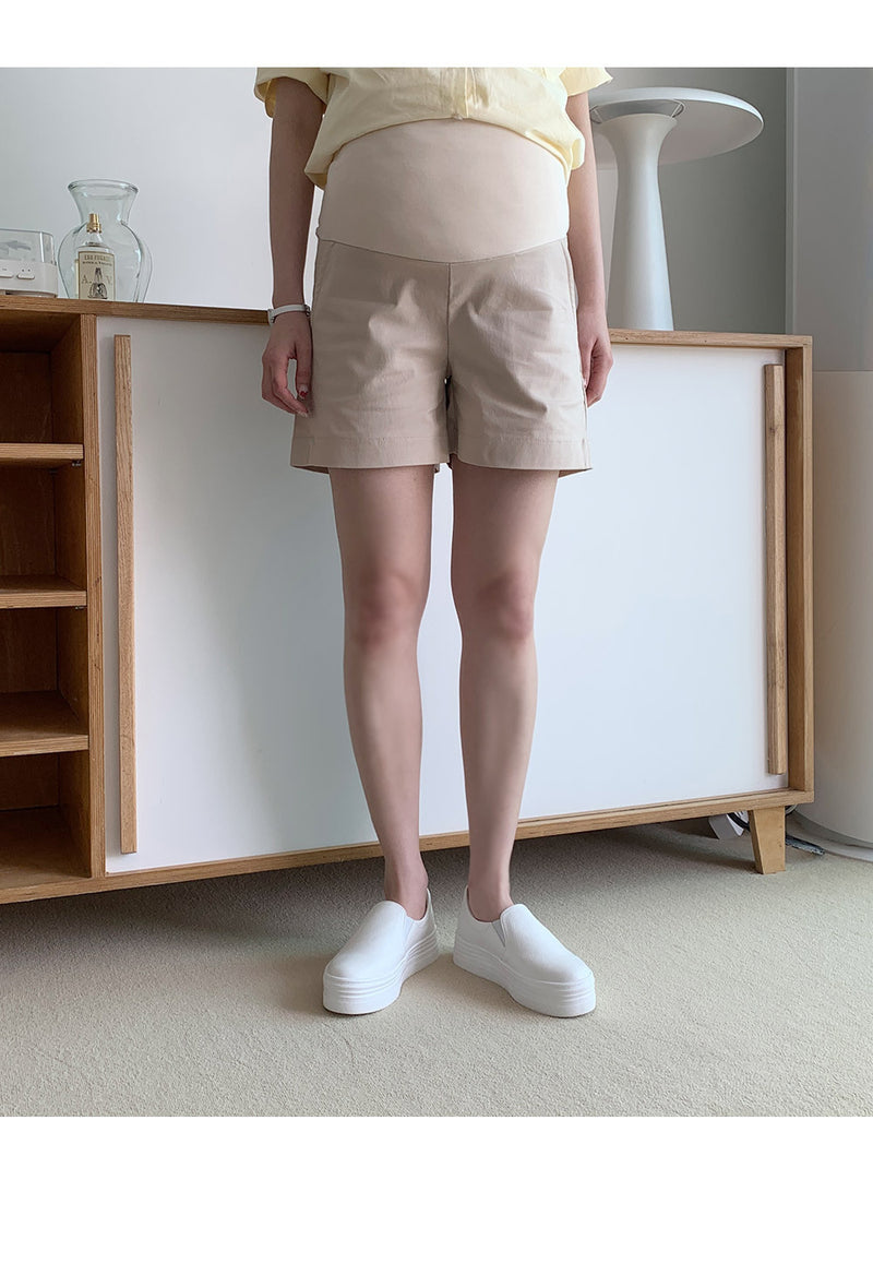 舒適直筒微開叉短褲