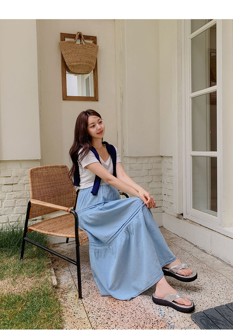 Denim Layered Skirt