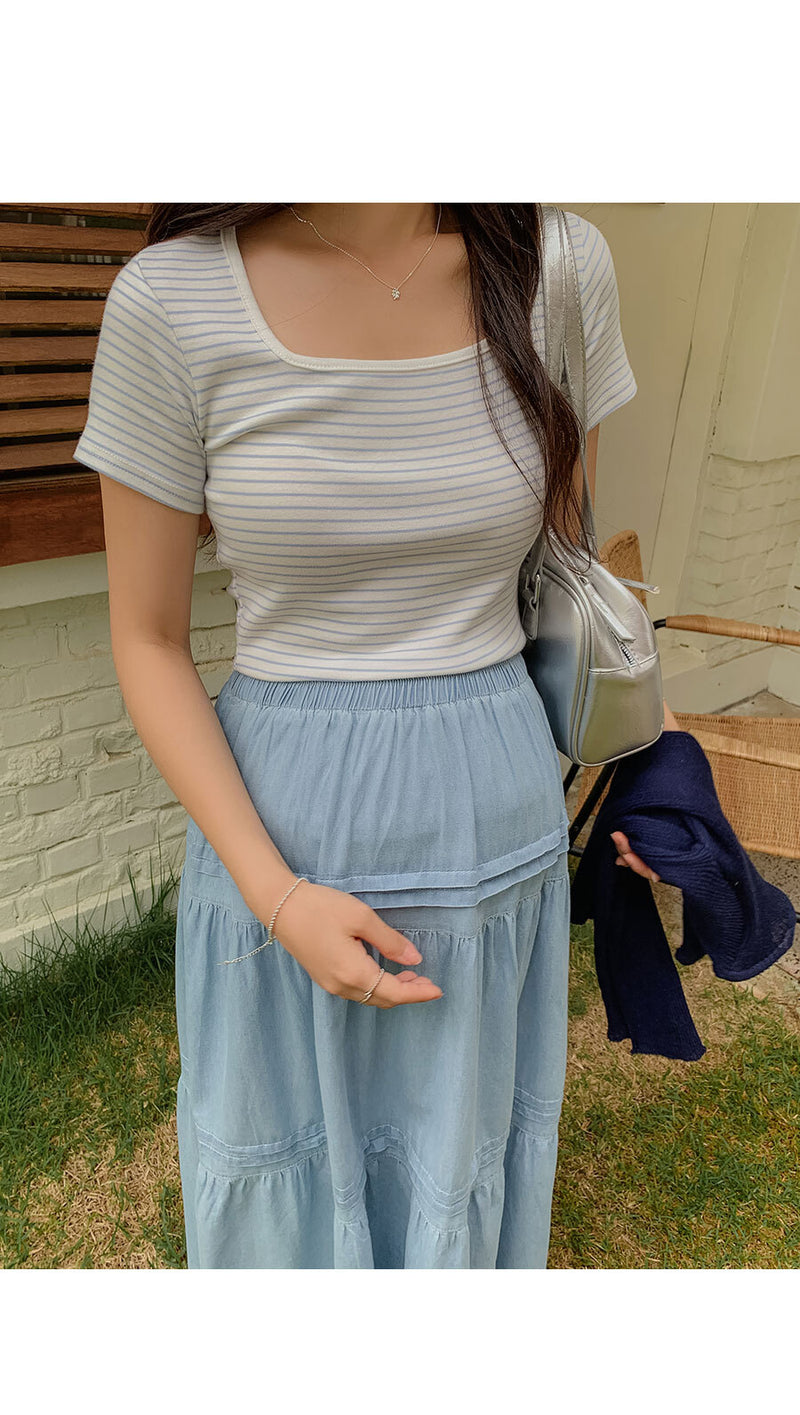 Denim Layered Skirt
