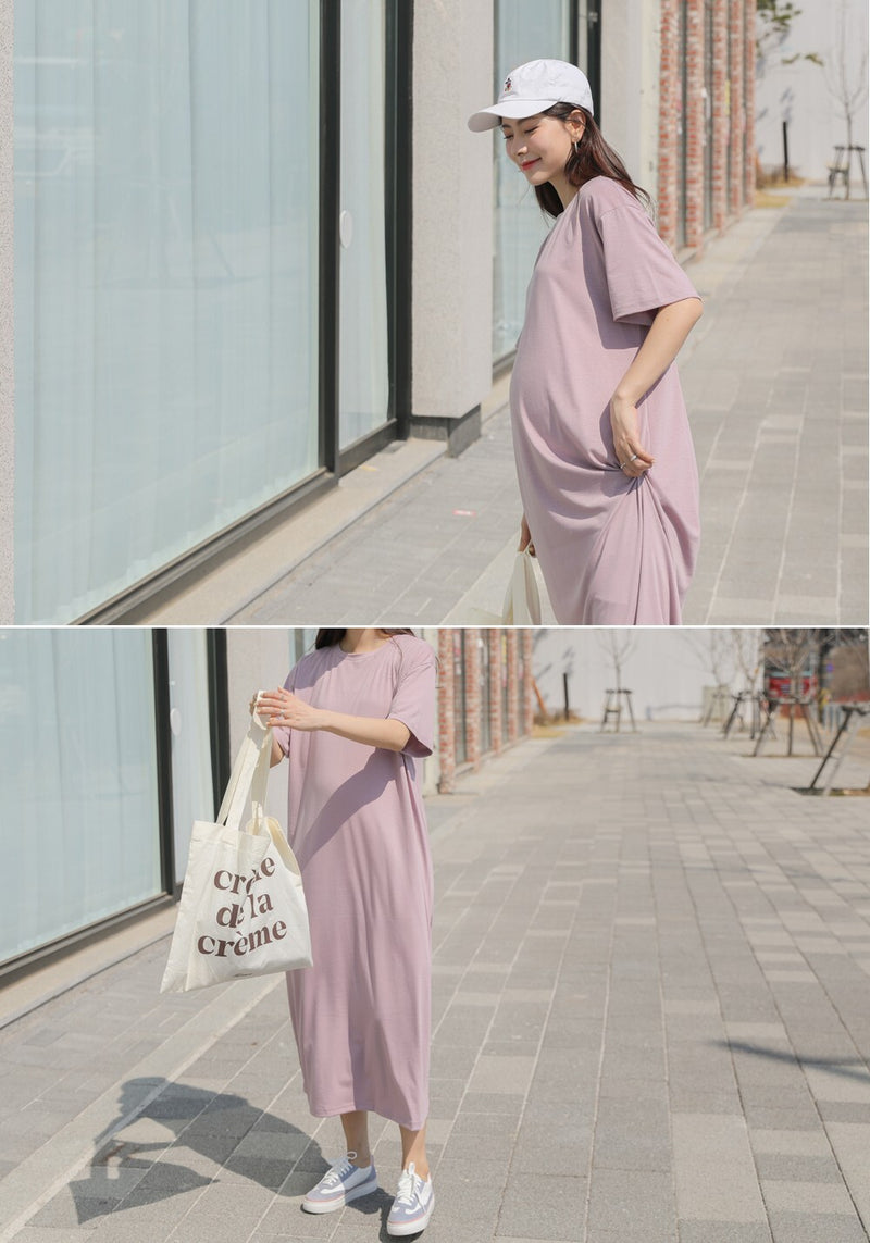 Summer Simple Solid Stretch Dress