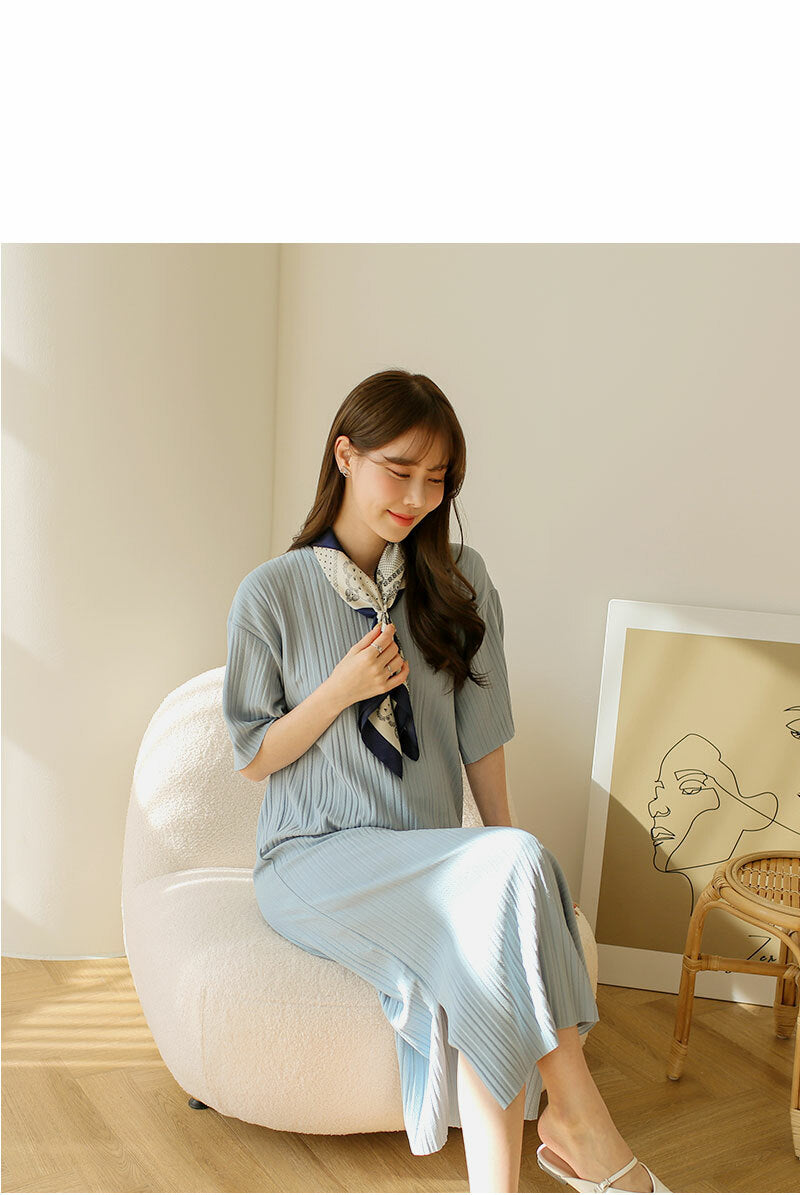 Simple Pleated Midi Dress