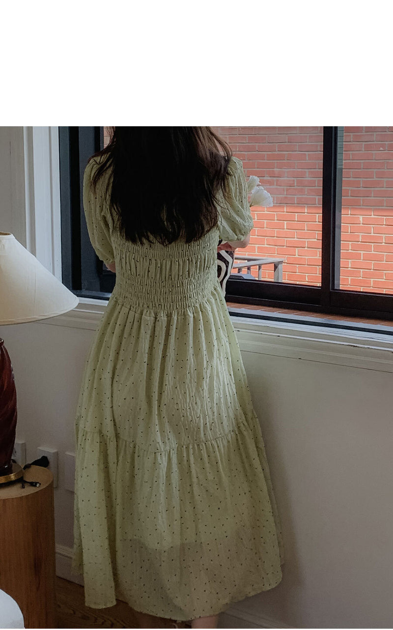 Greenery Smock Maternity Dress