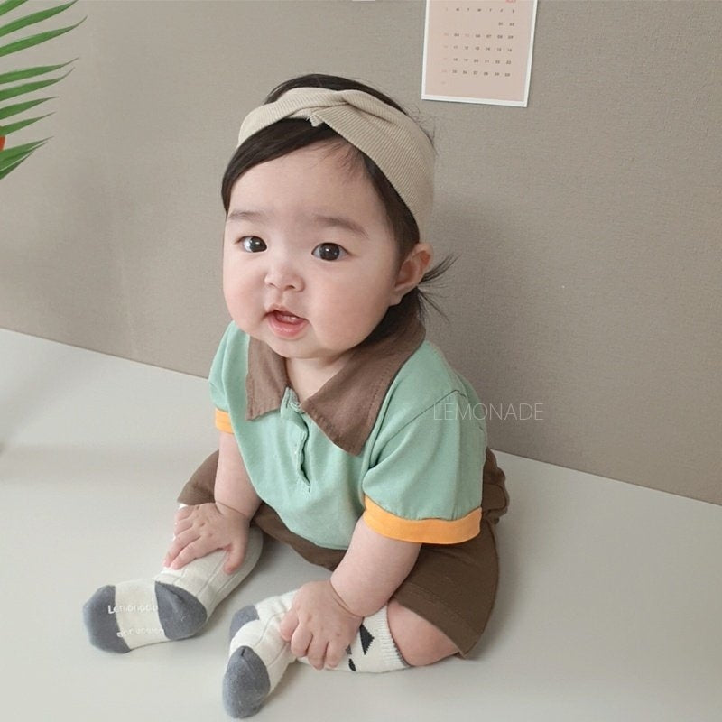 KRXO019 Color Matching Polo Shirt (2 Colors)