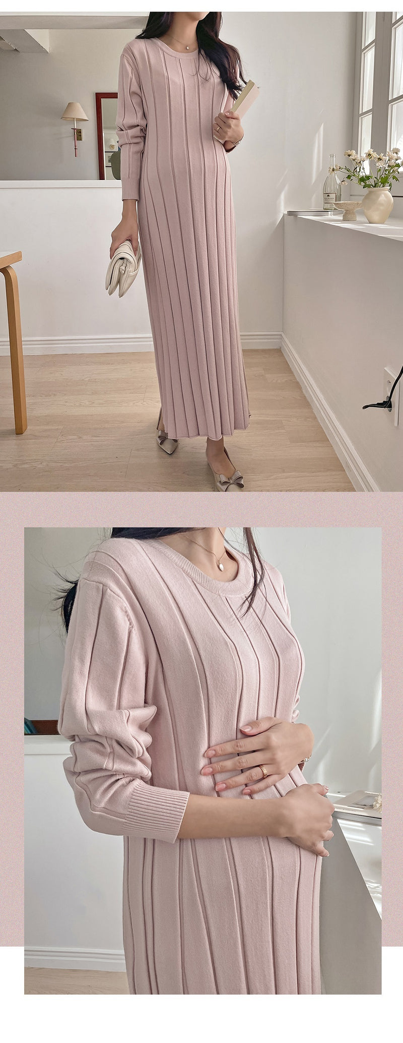 Ribbed Knit Maxi Dress