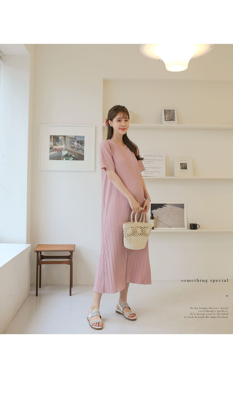 Plain Rib Maxi Dress