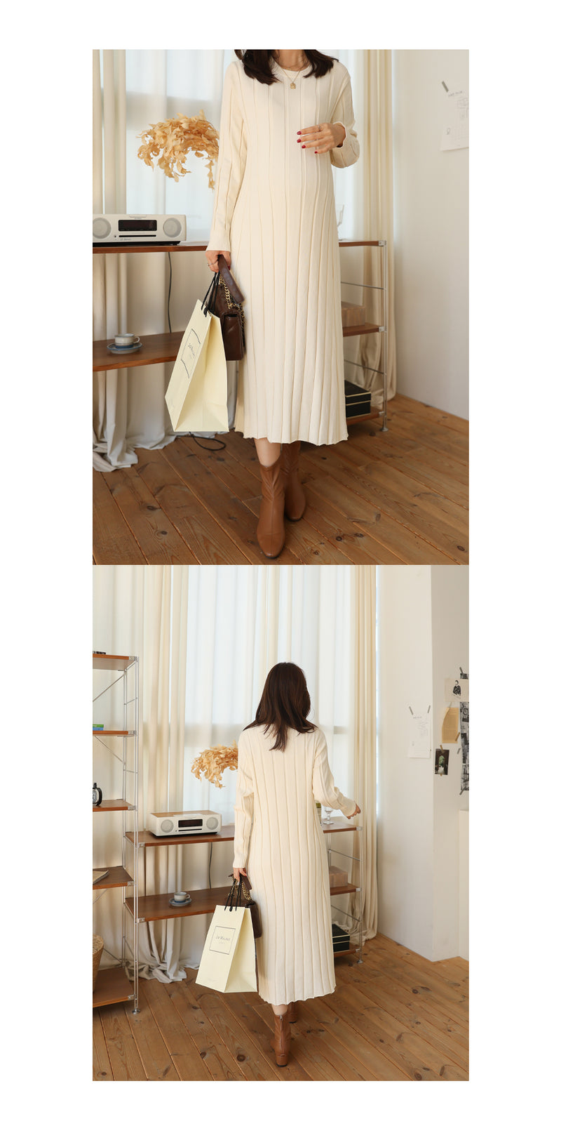 Ribbed Knit Maxi Dress