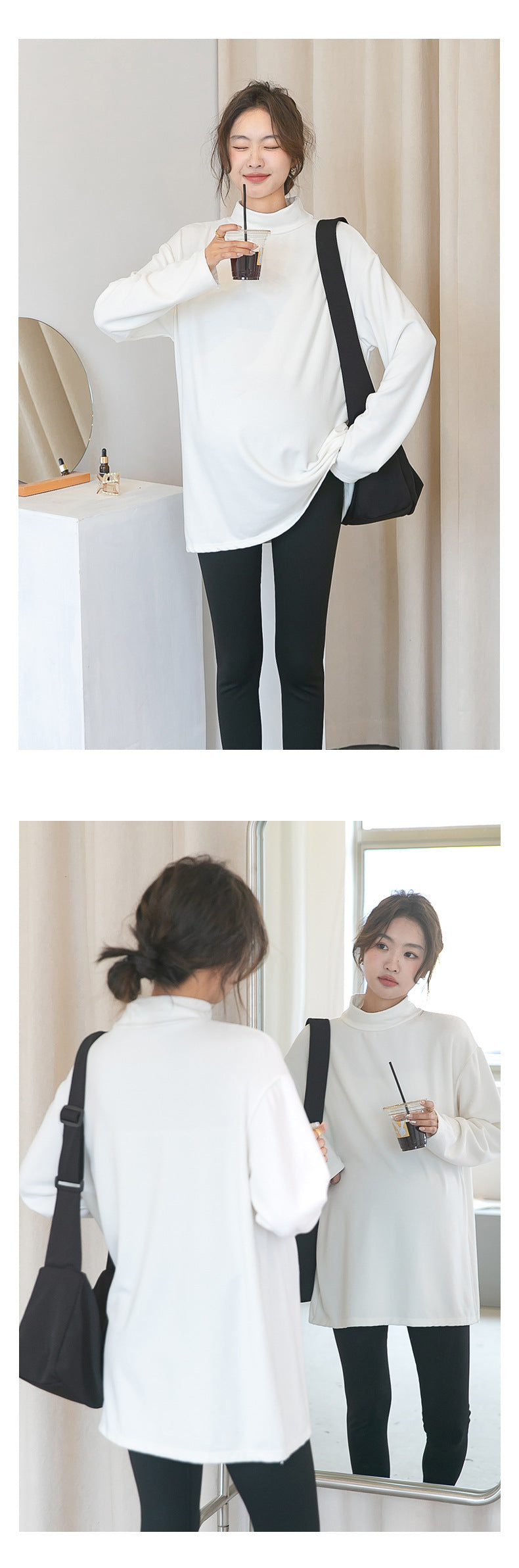 Plain Turtleneck Top