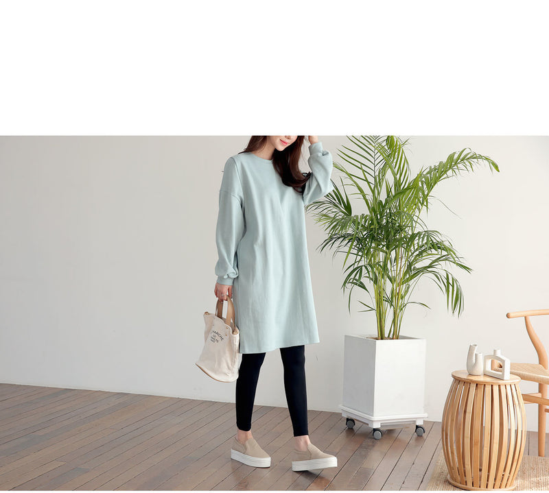Plain Nursing Sweatshirt Dress
