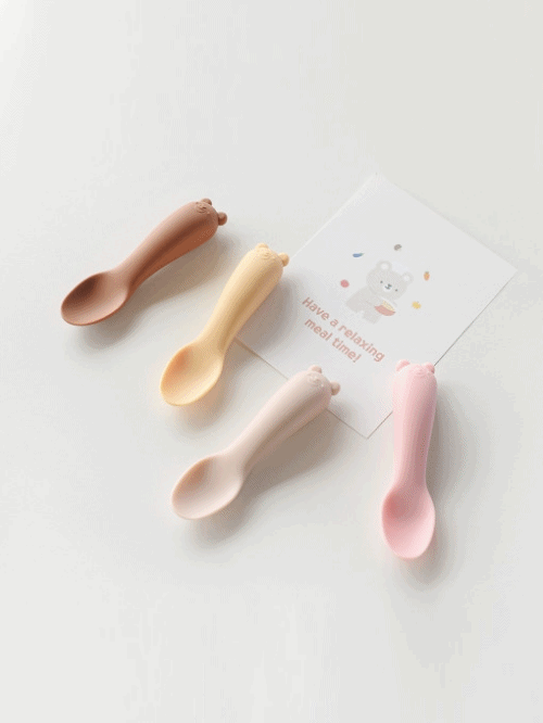 KRDY178 Korea Bellable Silicone Spoon Set (1set with 2pcs)