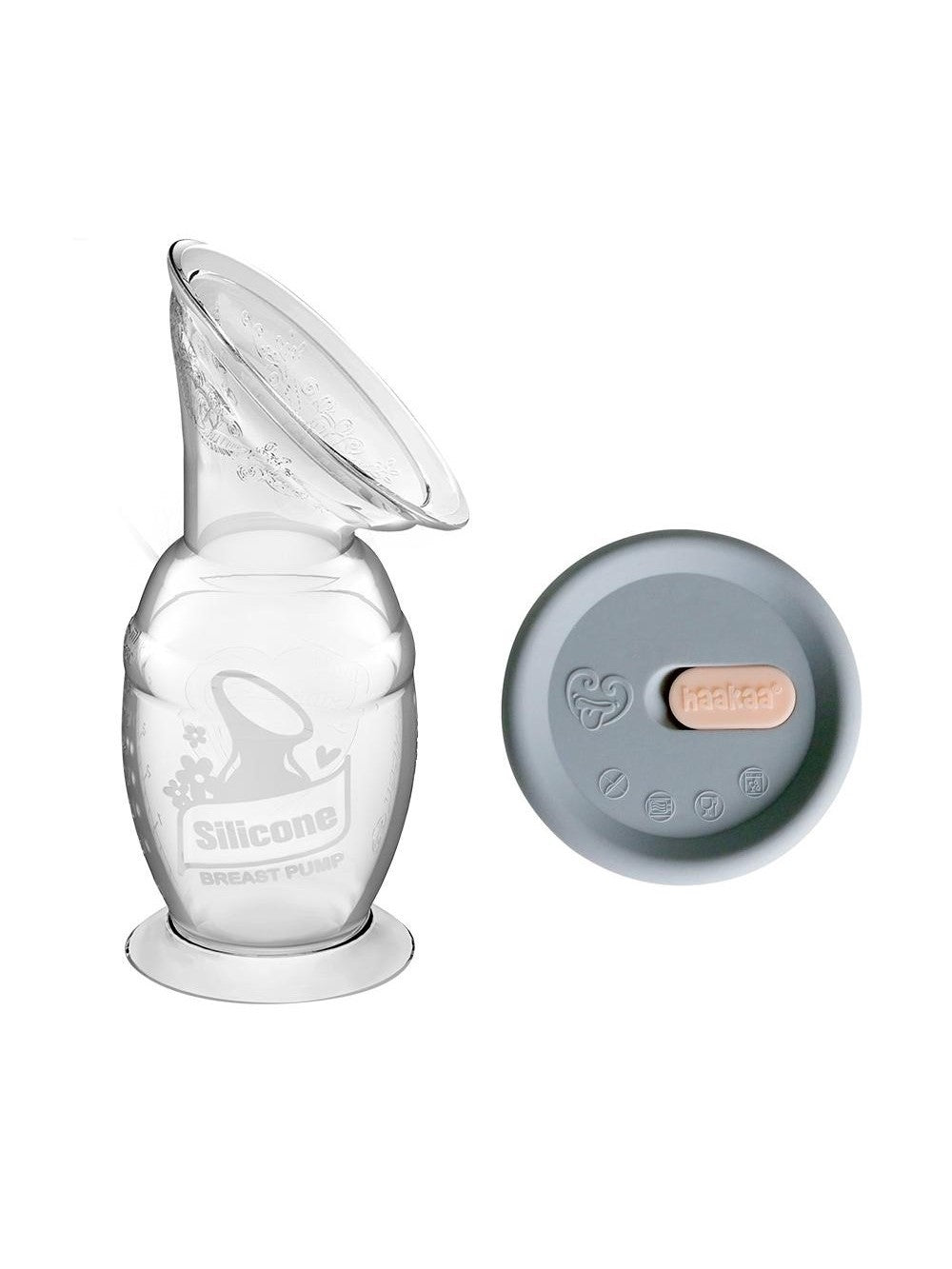 HAK202 紐西蘭Haakaa 矽膠吸奶器+矽膠防漏防塵蓋 (150mL)♡
