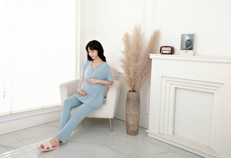 Ultrasoft Nursing Pajama Set with Yoga Waistband